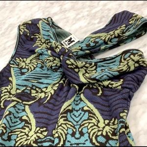 M Missoni knitted floral jacquard dress